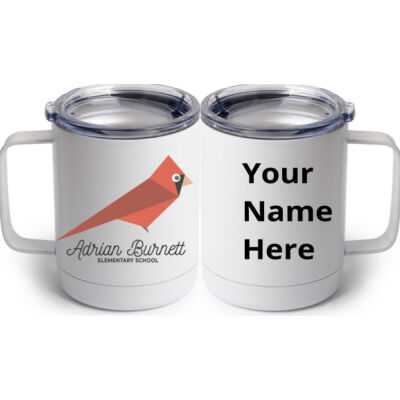 SUB - 10 oz White Stainless Steel Coffee Mug Thumbnail