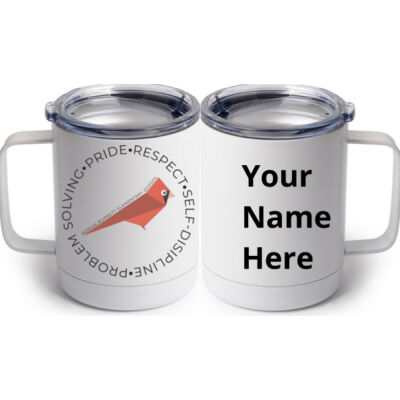 SUB - 10 oz White Stainless Steel Coffee Mug Thumbnail