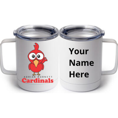 SUB - 10 oz White Stainless Steel Coffee Mug Thumbnail