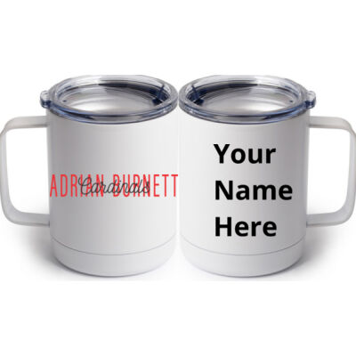 SUB - 10 oz White Stainless Steel Coffee Mug Thumbnail
