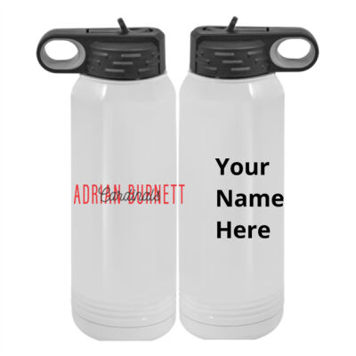 SUB - Custom 30 oz. White Stainless Steel Vacuum Insulated Water Bottle Thumbnail