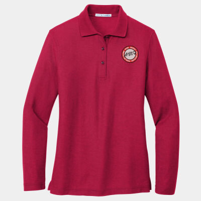 EMB  - Ladies Silk Touch™ Long Sleeve Polo Thumbnail