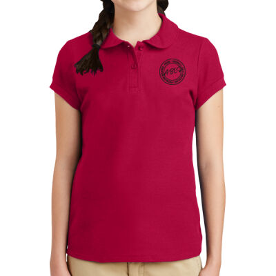 EMB - Girls Silk Touch  Peter Pan Collar Polo Thumbnail