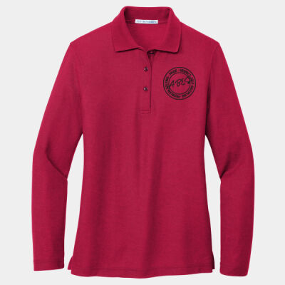 EMB - Ladies Silk Touch™ Long Sleeve Polo Thumbnail