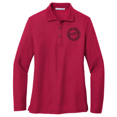 EMB - Ladies Silk Touch™ Long Sleeve Polo Thumbnail