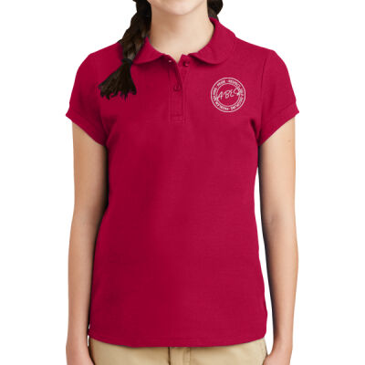 EMB L - Girls Silk Touch  Peter Pan Collar Polo Thumbnail