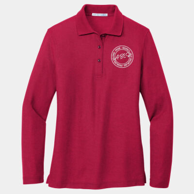 EMB L - Ladies Silk Touch™ Long Sleeve Polo Thumbnail