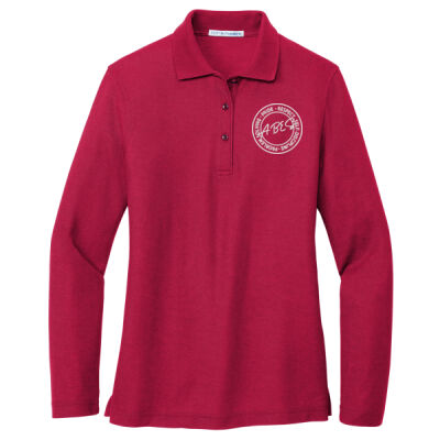 EMB L - Ladies Silk Touch™ Long Sleeve Polo Thumbnail