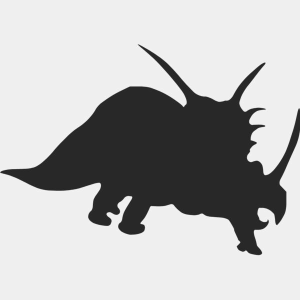 Triceratops Dinosaur Silhouette 2 Thumbnail