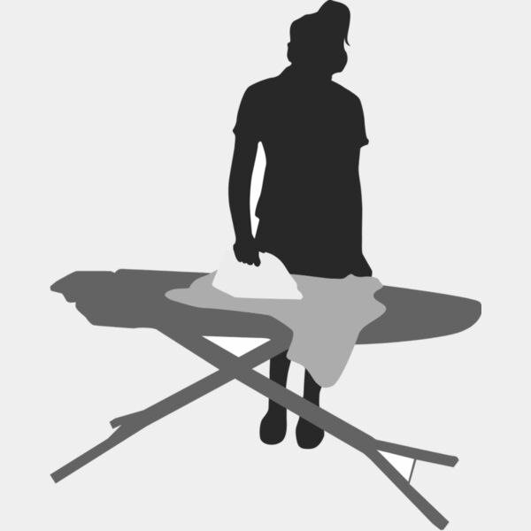 Housekeeper Ironing Laundry Silhouette 1 Thumbnail
