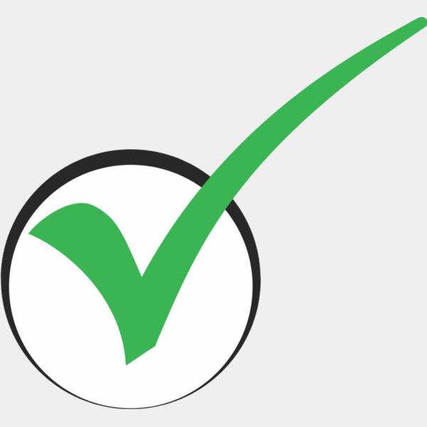 Green Right Checkmark in Black Circle Check Box 1 Thumbnail